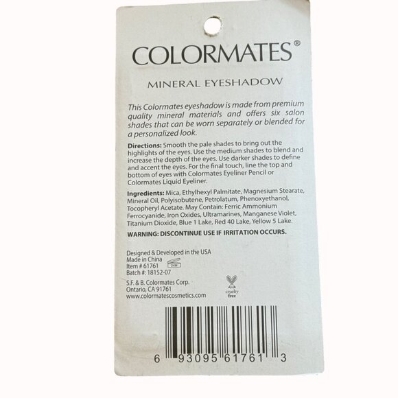 Colormates Mineral Eyeshadow Palette Smokey Sky 6 Pan Blue Grey Neutral Shades - Picture 4 of 9